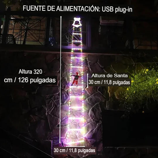 🎄Rebajas navideñas 2025🎅Lámpara navideña de Papá Noel subiendo escaleras 2025