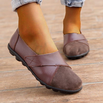 Liveli Premium Orthopädische Schuhe Echte bequeme Leder-Loafer