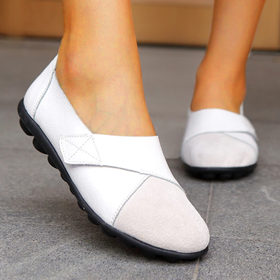 Liveli Premium Orthopädische Schuhe Echte bequeme Leder-Loafer