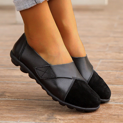 Liveli Premium Orthopädische Schuhe Echte bequeme Leder-Loafer
