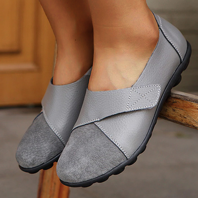 Liveli Premium Orthopädische Schuhe Echte bequeme Leder-Loafer