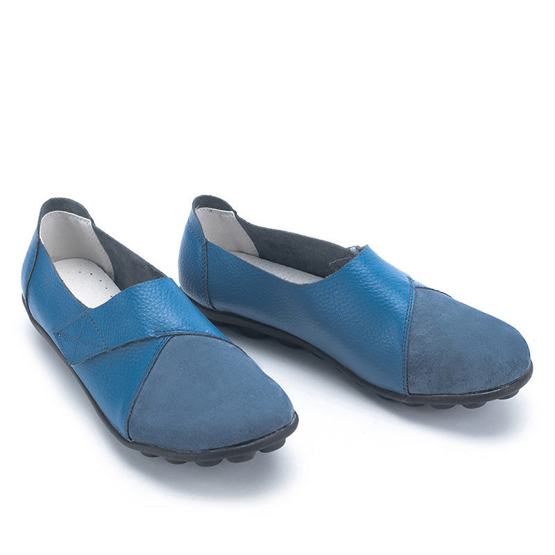 Liveli Premium Orthopädische Schuhe Echte bequeme Leder-Loafer
