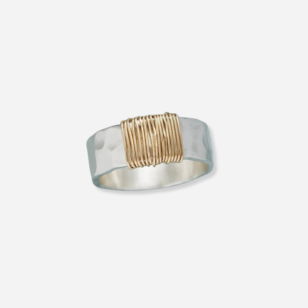 Vintage Goldfaden Silberring