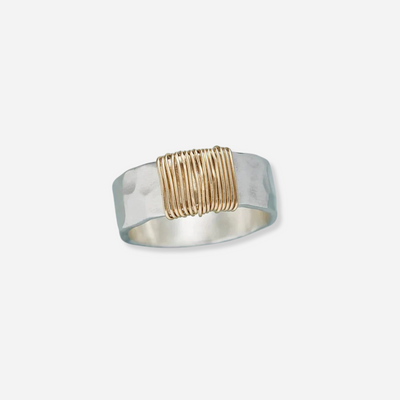 Vintage Goldfaden Silberring