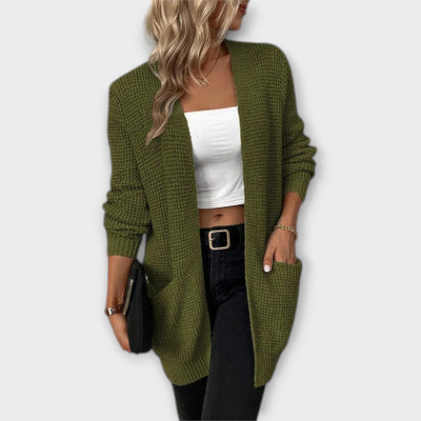 Nancy - lässiger Strick-Cardigan mit Taschen