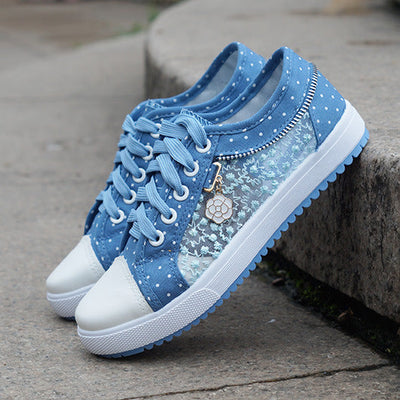 Chaussures en denim ajouré Liveli, chaussures en tissu respirant