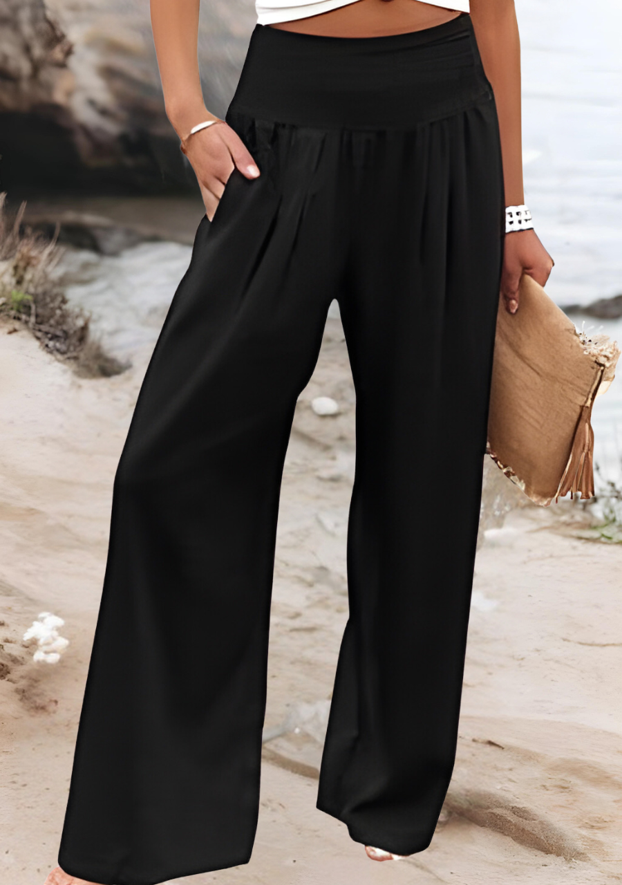 Pantalon de plage fluide Lily à jambes larges
