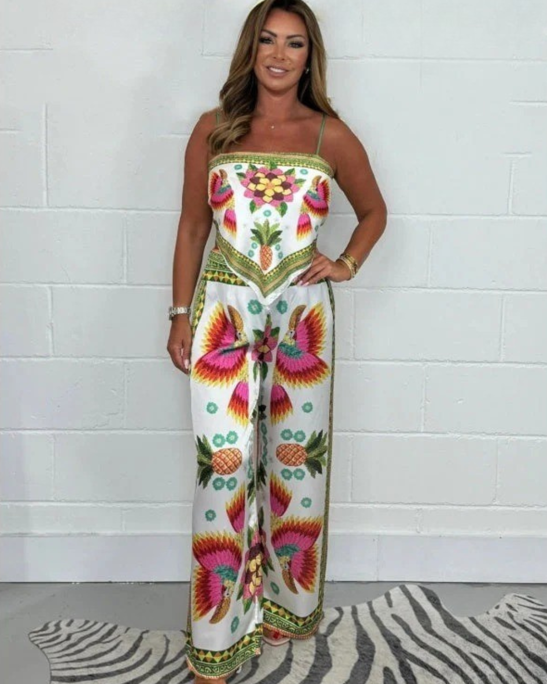 Long set with print for women