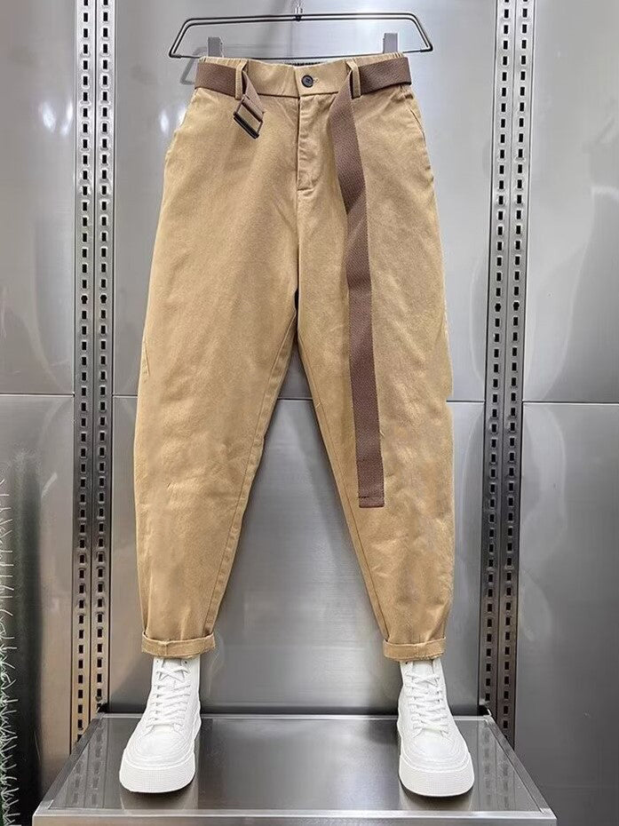Samuel | Belted Tapered Pants