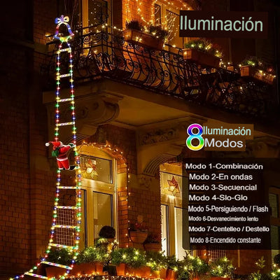 🎄Rebajas navideñas 2025🎅Lámpara navideña de Papá Noel subiendo escaleras 2025