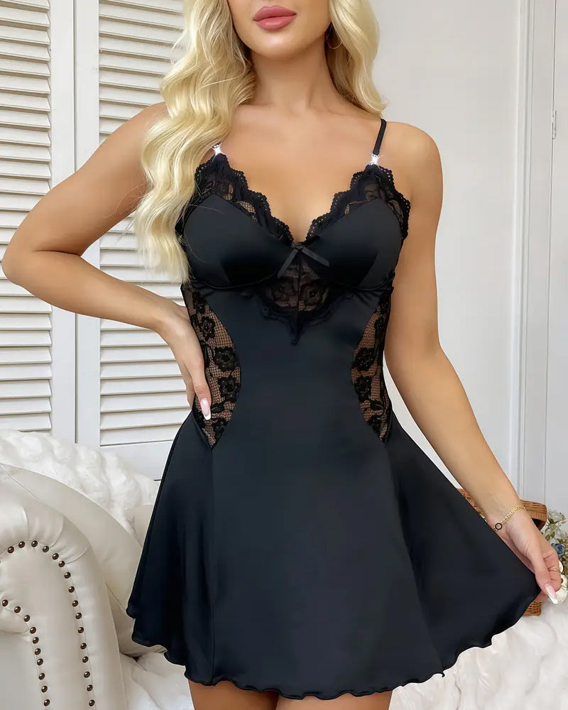 Camisón sexy con tirantes