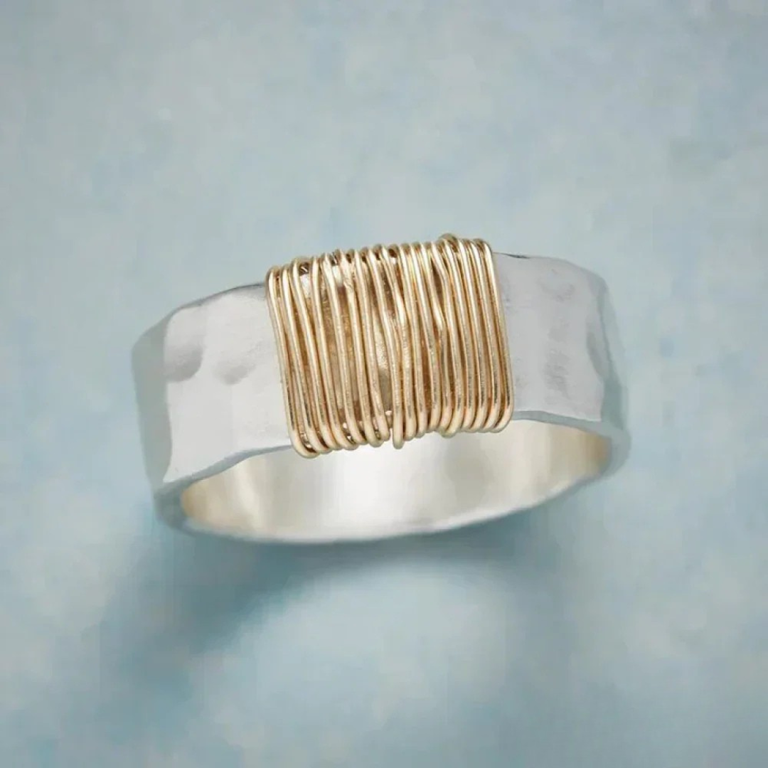 Vintage Goldfaden Silberring