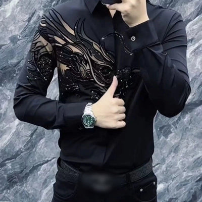 Gabriel | Stylish Men's Shirt with Print and Fitted Cut