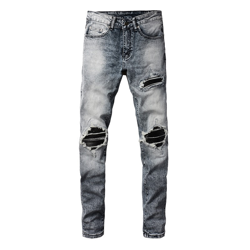 Blackout Distressed Slim Jeans