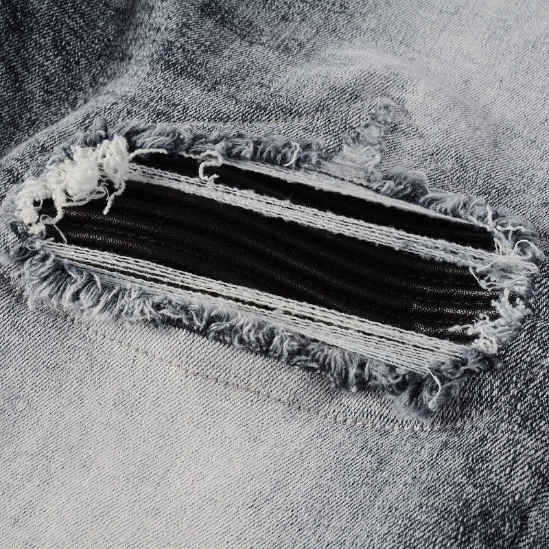 Blackout Distressed Slim Jeans