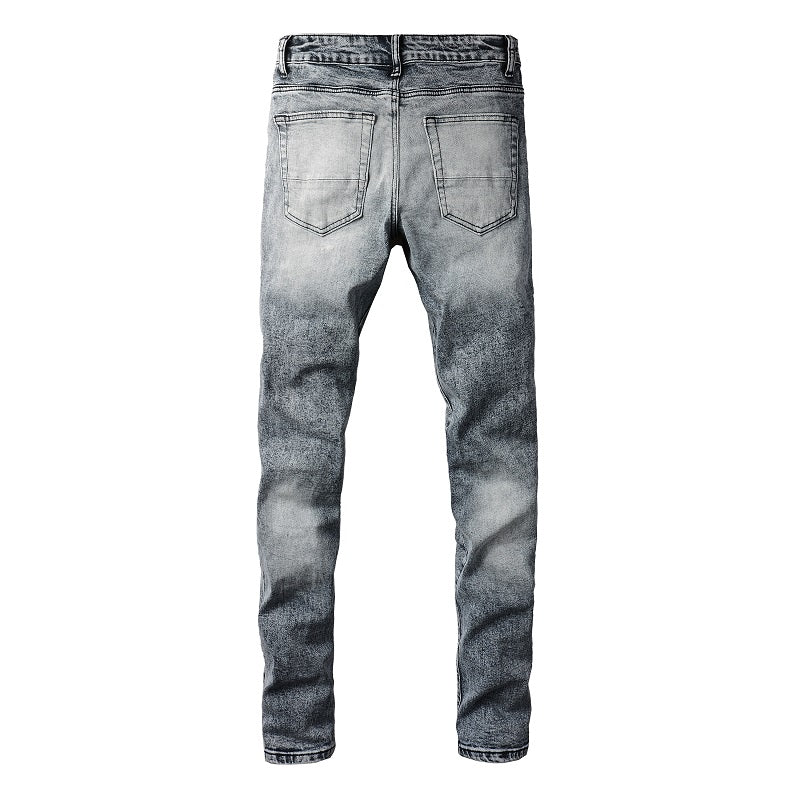 Blackout Distressed Slim Jeans