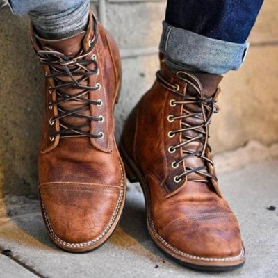 Lucas | Synthetic Leather Ankle Boots