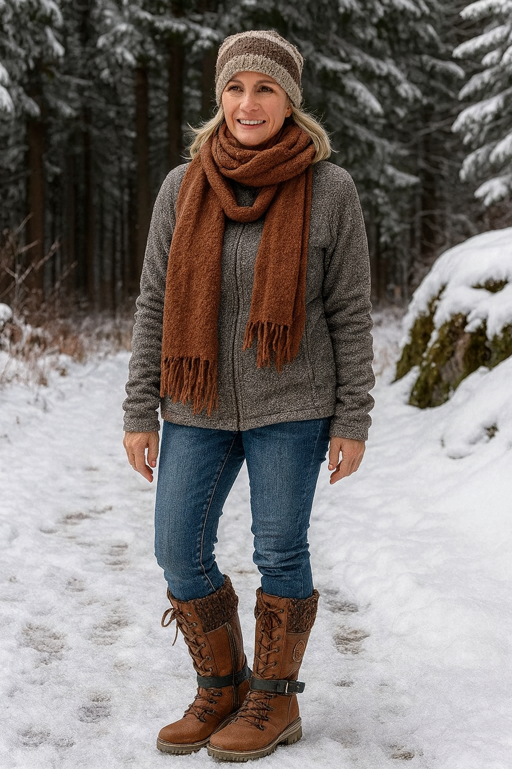 Waterproof Knee-High Snow Boots