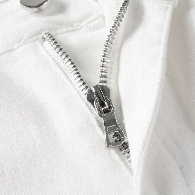 Arctic White Distressed Jeans