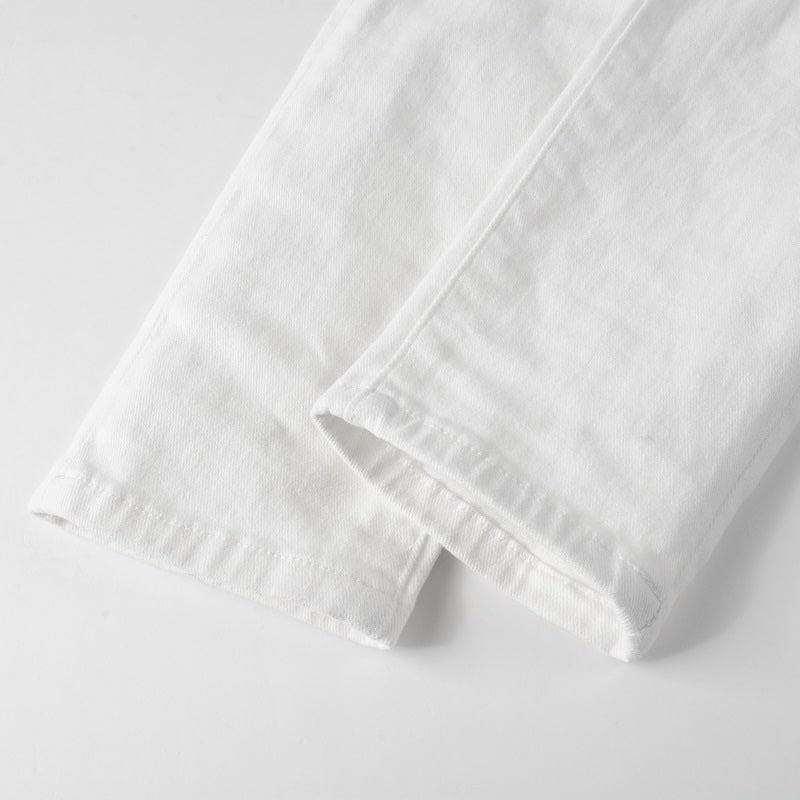 Arctic White Distressed Jeans