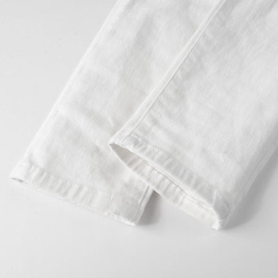 Arctic White Distressed Jeans