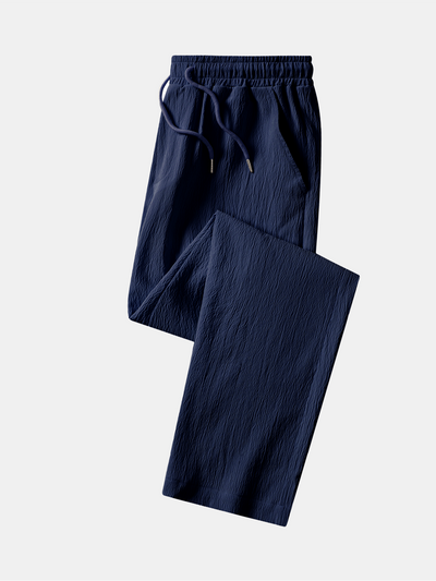 Wrinkle Textured Straight Leg Pants