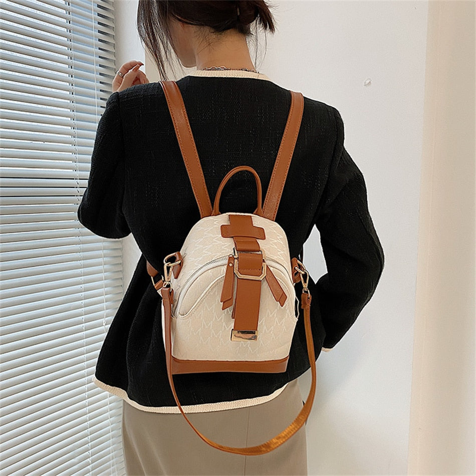 Phoebe – Stylischer Rucksack mit geometrischem Muster 