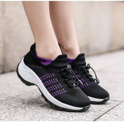 Liveli – Atmungsaktive Mesh-Tenisschuhe für Damen für Socken-Sneaker