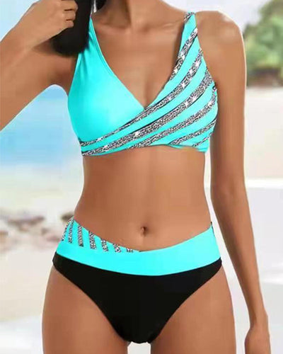 Mona – Bedruckter Bikini in warmen Tönen