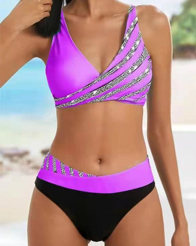 Mona – Bedruckter Bikini in warmen Tönen