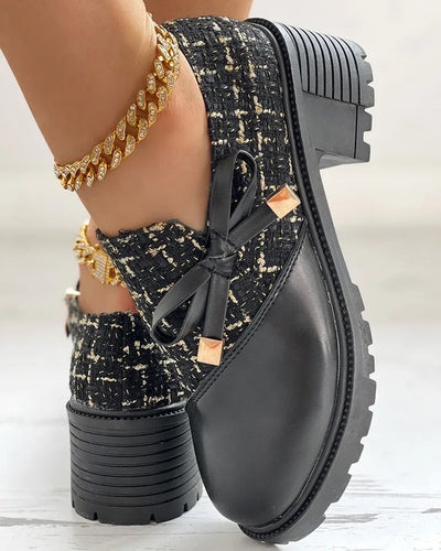 Liveli Damenschuhe mit dicken Absätzen und hohen Absätzen 