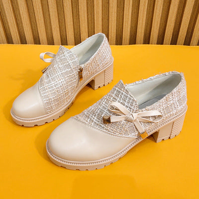 Liveli Damenschuhe mit dicken Absätzen und hohen Absätzen 