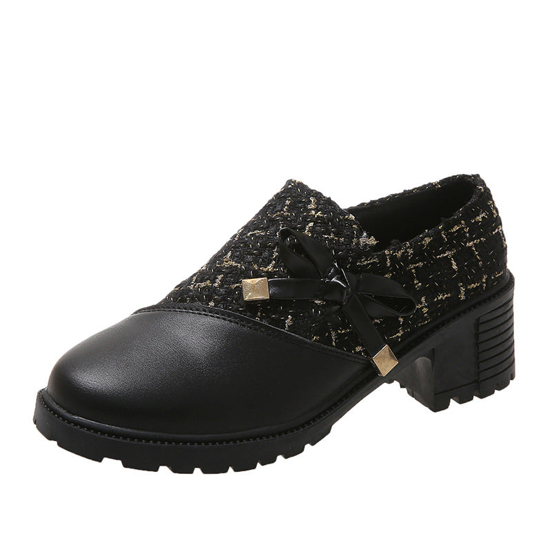 Liveli Damenschuhe mit dicken Absätzen und hohen Absätzen 