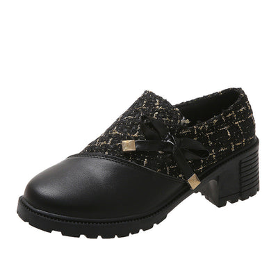 Liveli Damenschuhe mit dicken Absätzen und hohen Absätzen 