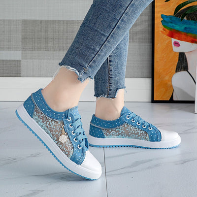Chaussures en denim ajouré Liveli, chaussures en tissu respirant