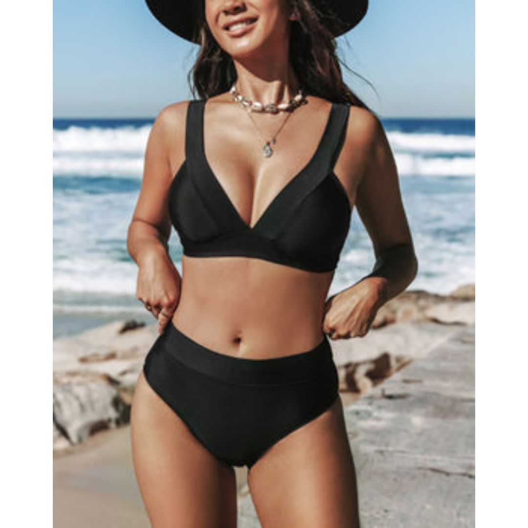 Hilde – Schlichter Badeanzug mit hoher Taille