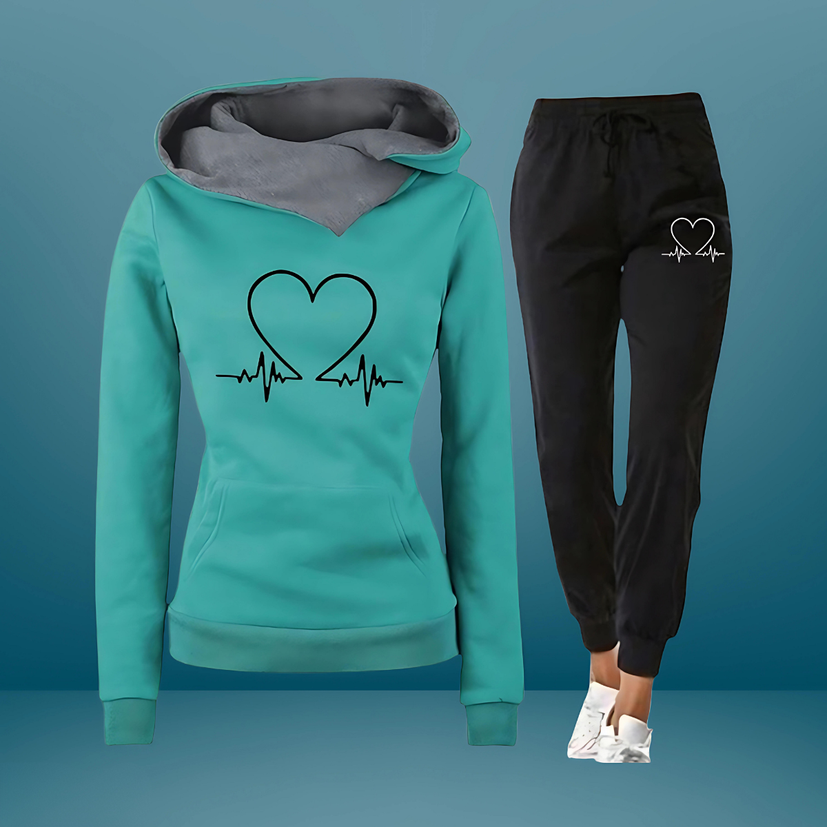 Heartbeat - Cozy Hoodie & Jogger Set