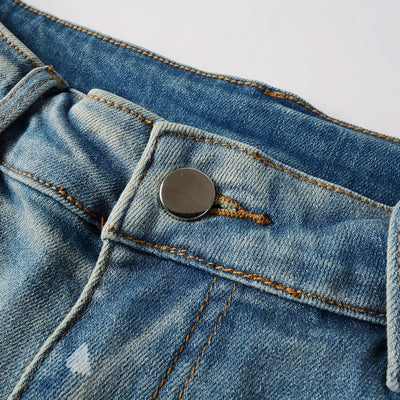 Frost Wash Distressed Jeans