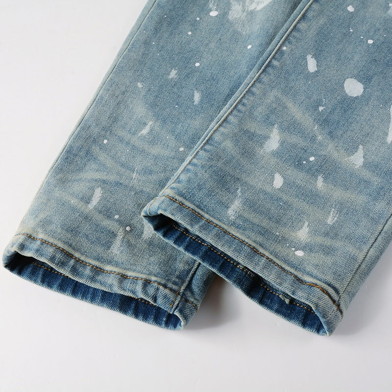 Frost Wash Distressed Jeans