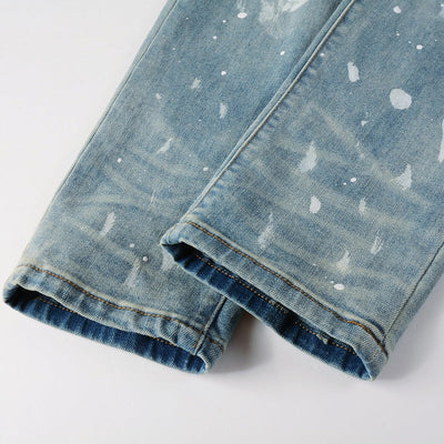 Frost Wash Distressed Jeans