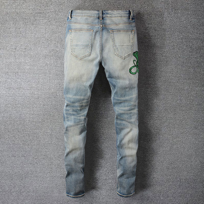 Serpent Strike Distressed Jeans