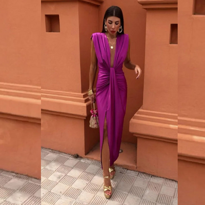 Isabella | Party Dress with Deep V-Neck
