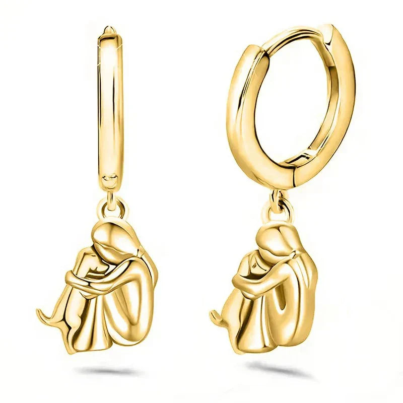 Liveli - Earrings with Dog Icon (Round Closure)