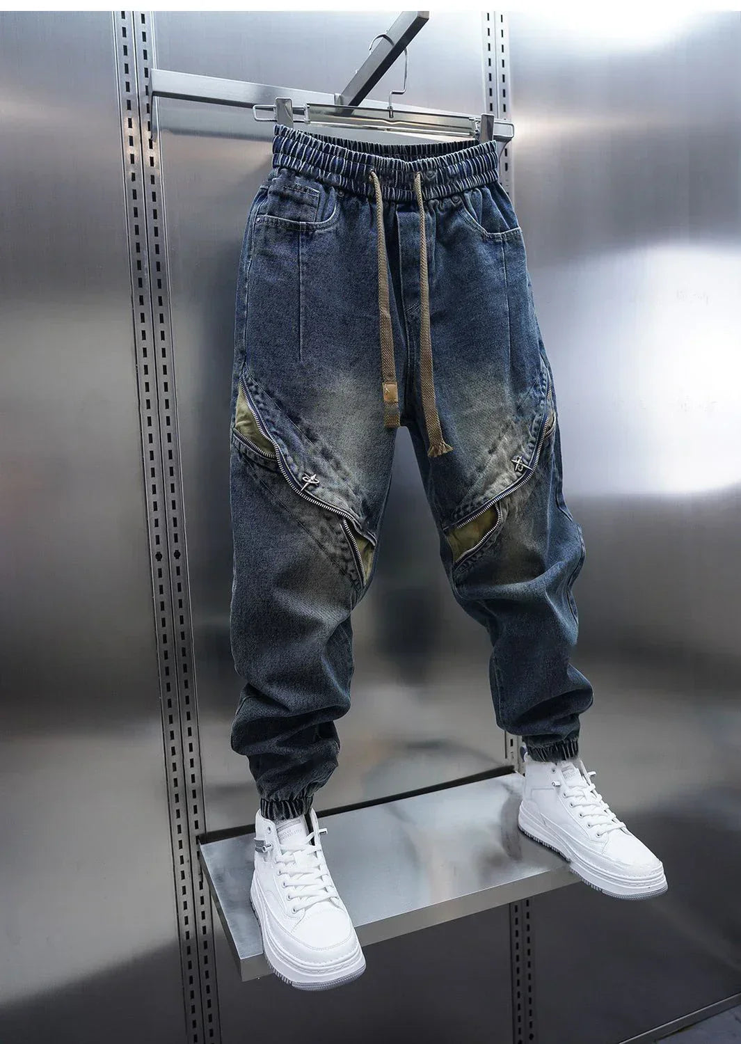 Christopher | Denim Cargo Jogger Pants