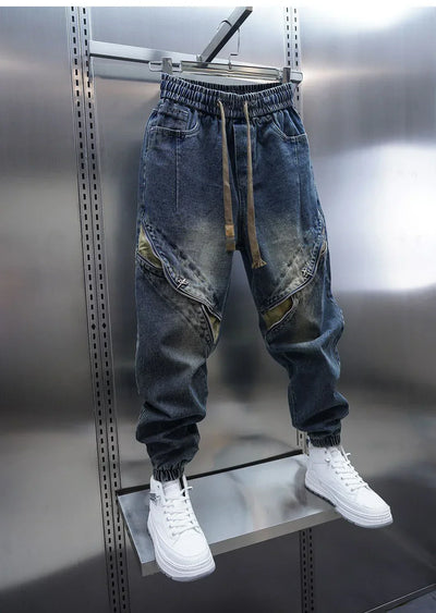 Christopher | Denim Cargo Jogger Pants