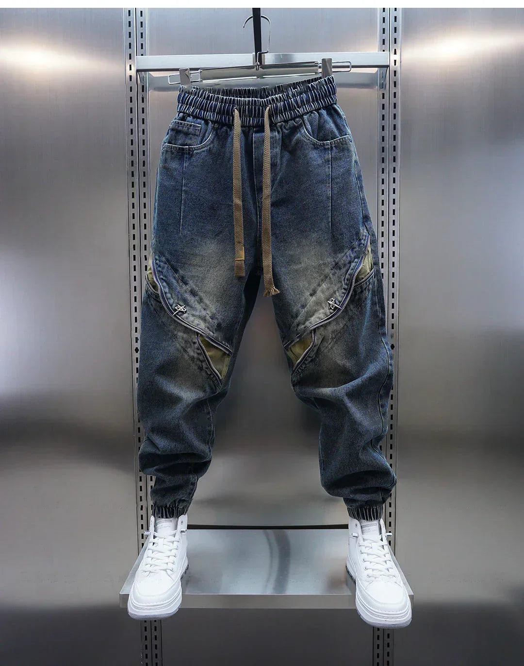 Christopher | Denim Cargo Jogger Pants