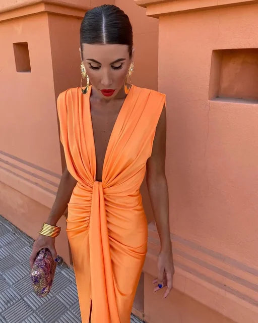 Isabella | Party Dress with Deep V-Neck