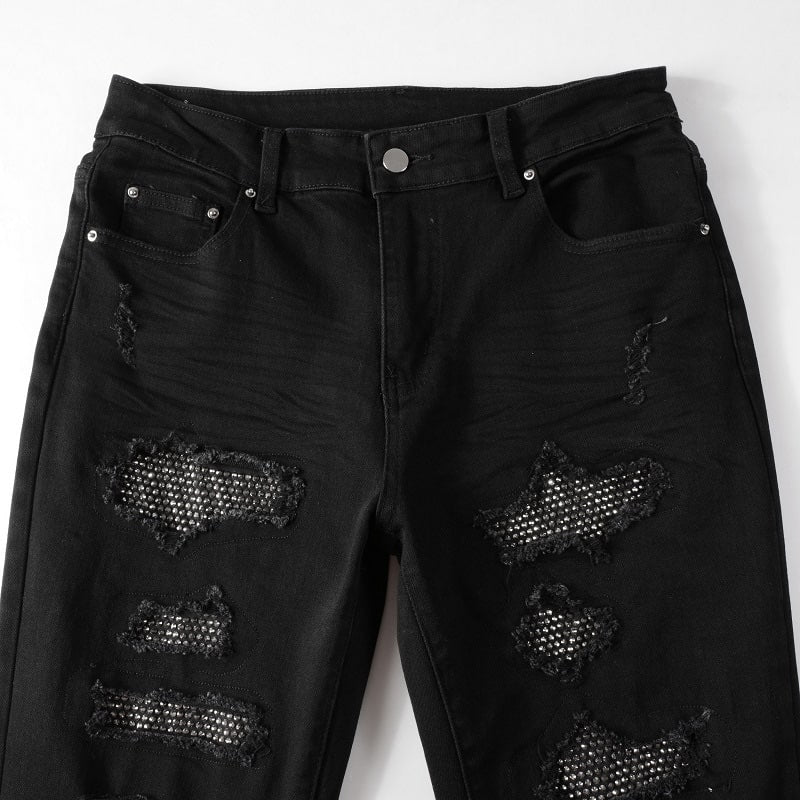 Nightfall Mesh Distressed Jeans
