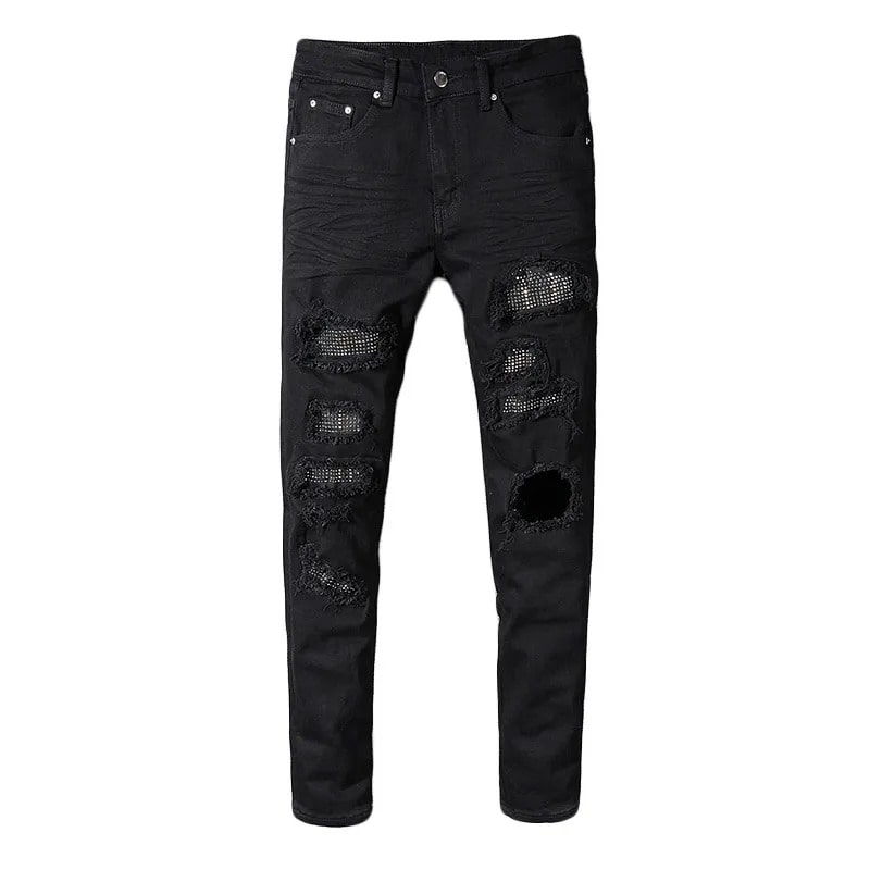 Nightfall Mesh Distressed Jeans