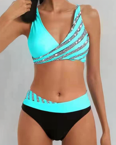 Mona – Bedruckter Bikini in warmen Tönen